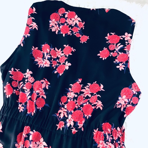 PLEIONE NWT Navy Blue & Pink Floral Open-Front Kimono Size Small/Petite NWT - Picture 5 of 9